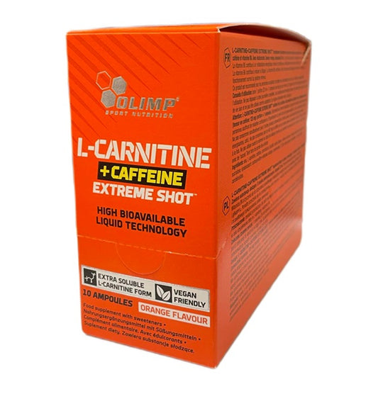 Olimp Nutrition: L-Carnitine + Caffeine Extreme Shot, Orange - 10 x 25 ml.