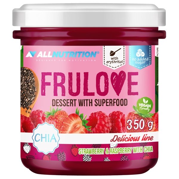 Allnutrition: Frulove Dessert with Superfood, Strawberry & Raspberry with Chia - 350g