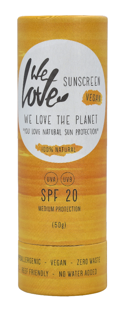 We Love The Planet Vegan Sunscreen Stick SPF20 50 g